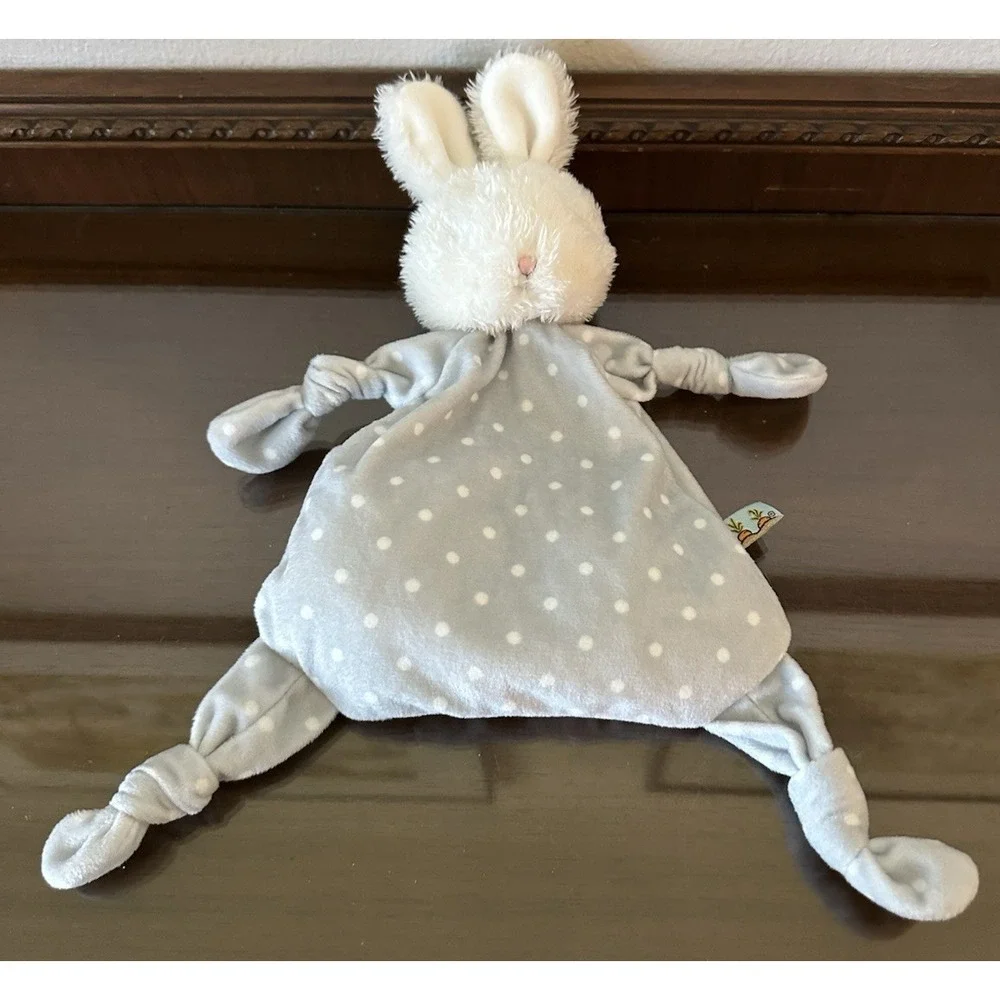 Bunnies By The Bay Rabbit Knotty Buddy Lovey Baby Security Blanket Light Blue‎